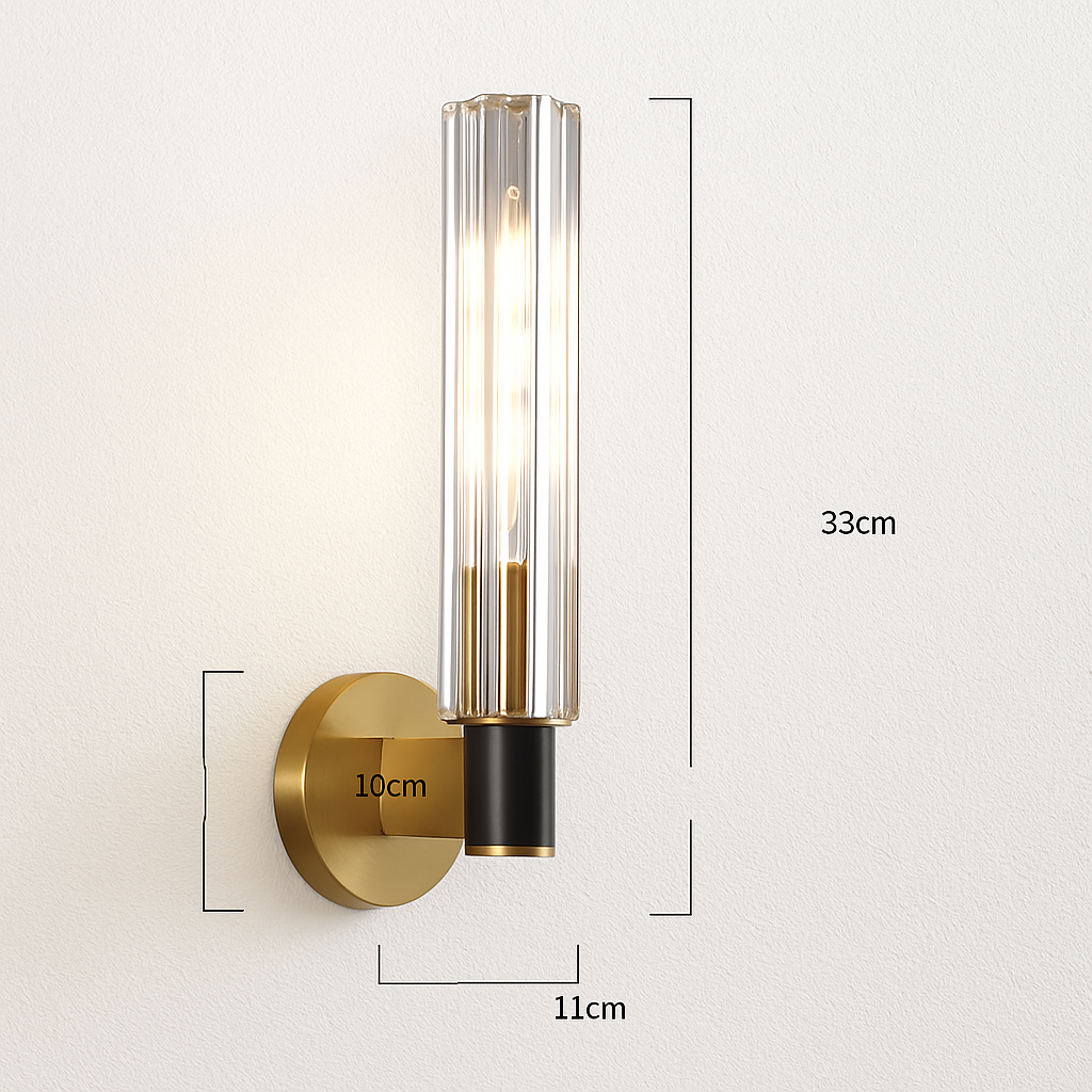Luminária Arandela Moderna Minimalista Metal Vidro Atri - ABAZZUR™