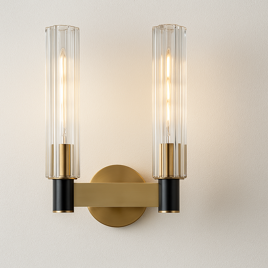 Luminária Arandela Moderna Minimalista Metal Vidro Atri - ABAZZUR™