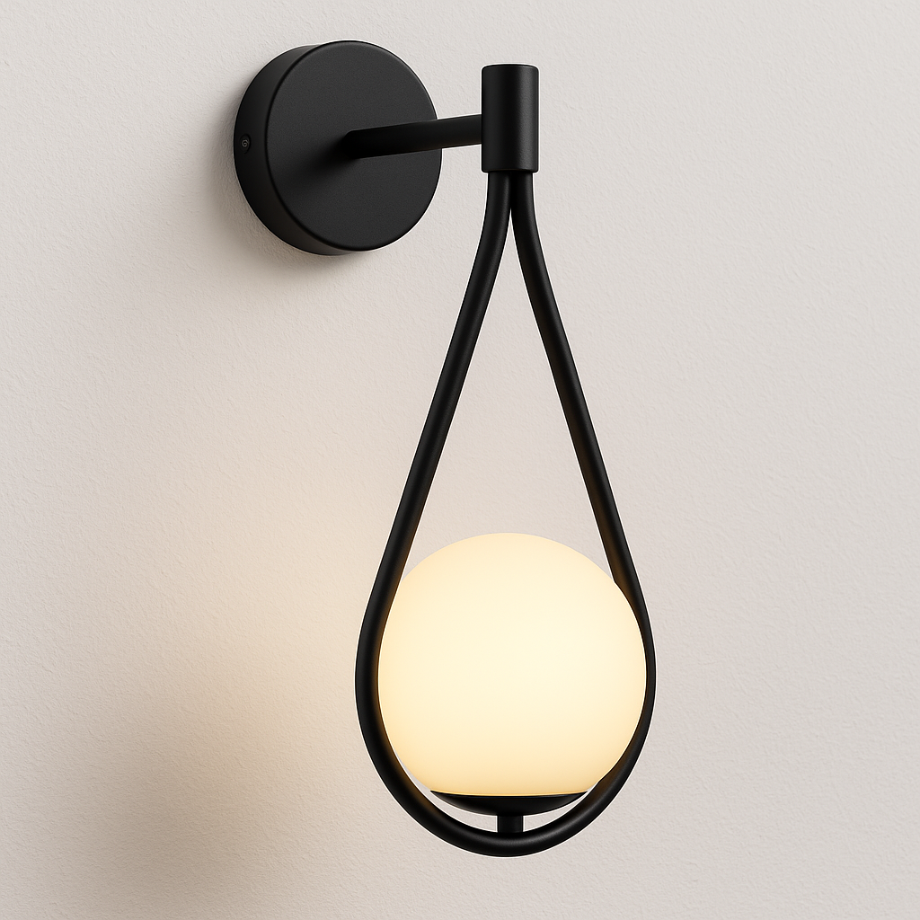 Luminária Arandela Moderna Minimalista Metal Vidro Backy - ABAZZUR™