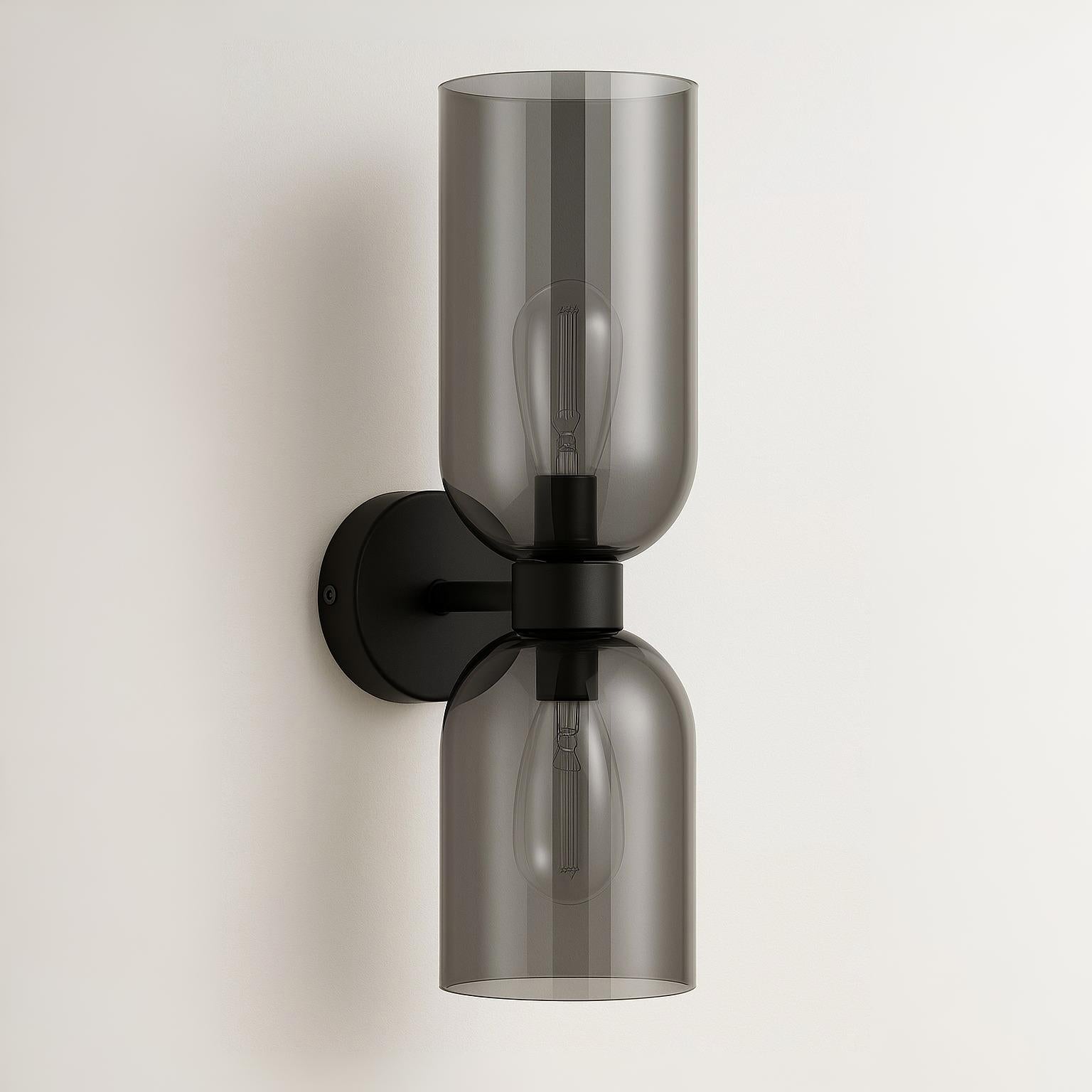 Luminária Arandela Moderna Minimalista Metal Vidro Byker - ABAZZUR™