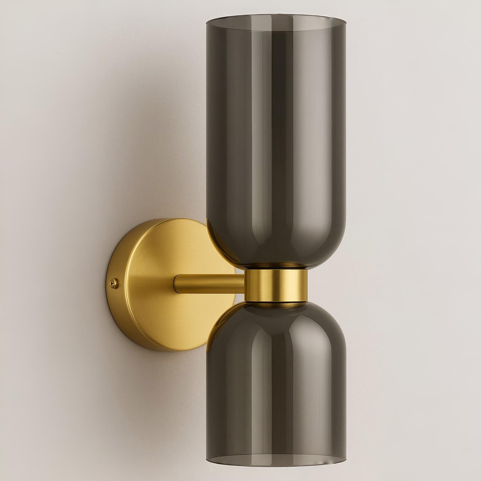 Luminária Arandela Moderna Minimalista Metal Vidro Byker - ABAZZUR™
