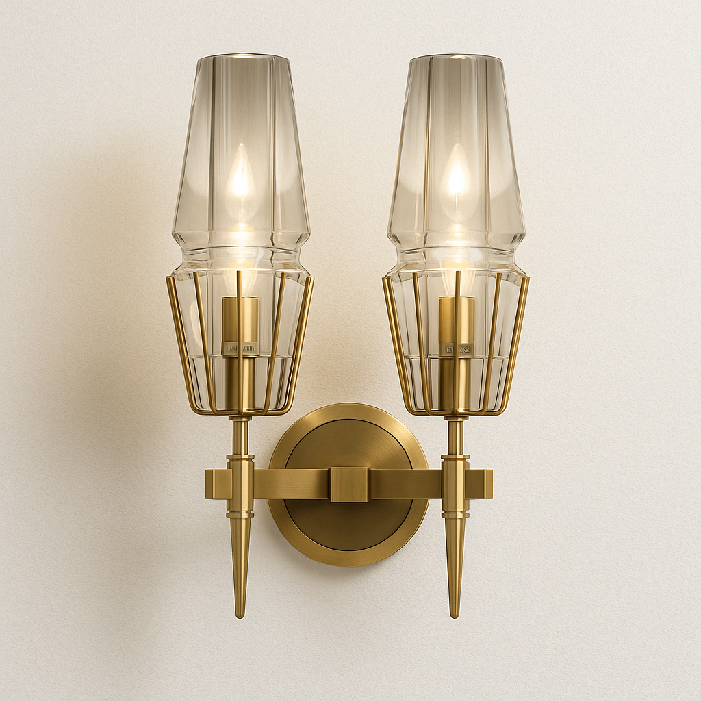 Luminária Arandela Moderna Minimalista Metal Vidro Crookes - ABAZZUR™
