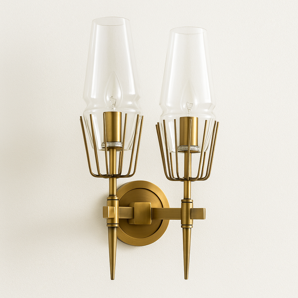 Luminária Arandela Moderna Minimalista Metal Vidro Crookes - ABAZZUR™