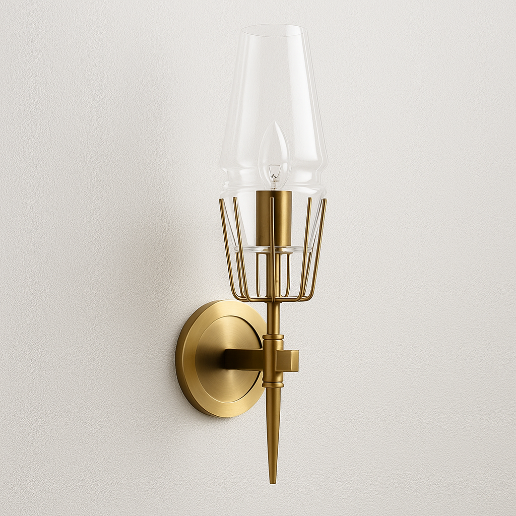 Luminária Arandela Moderna Minimalista Metal Vidro Crookes - ABAZZUR™