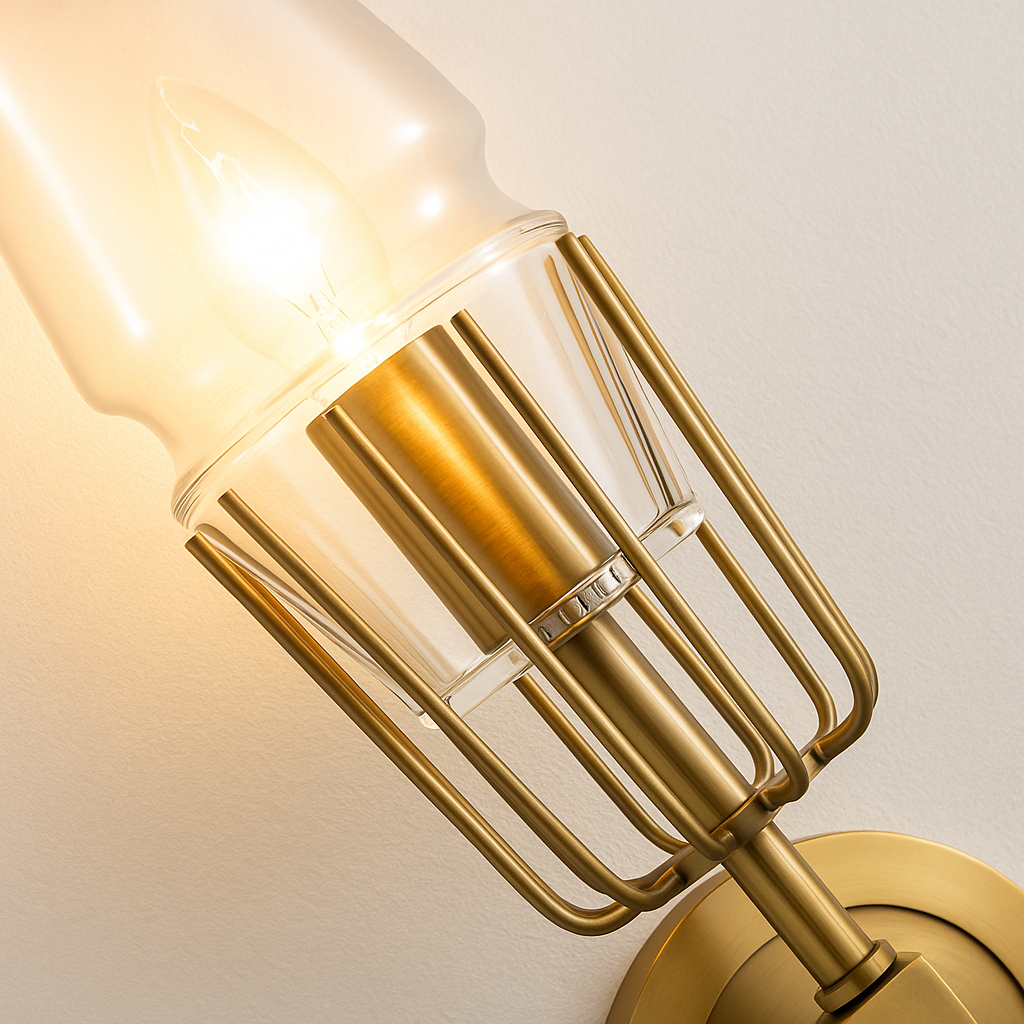 Luminária Arandela Moderna Minimalista Metal Vidro Crookes - ABAZZUR™