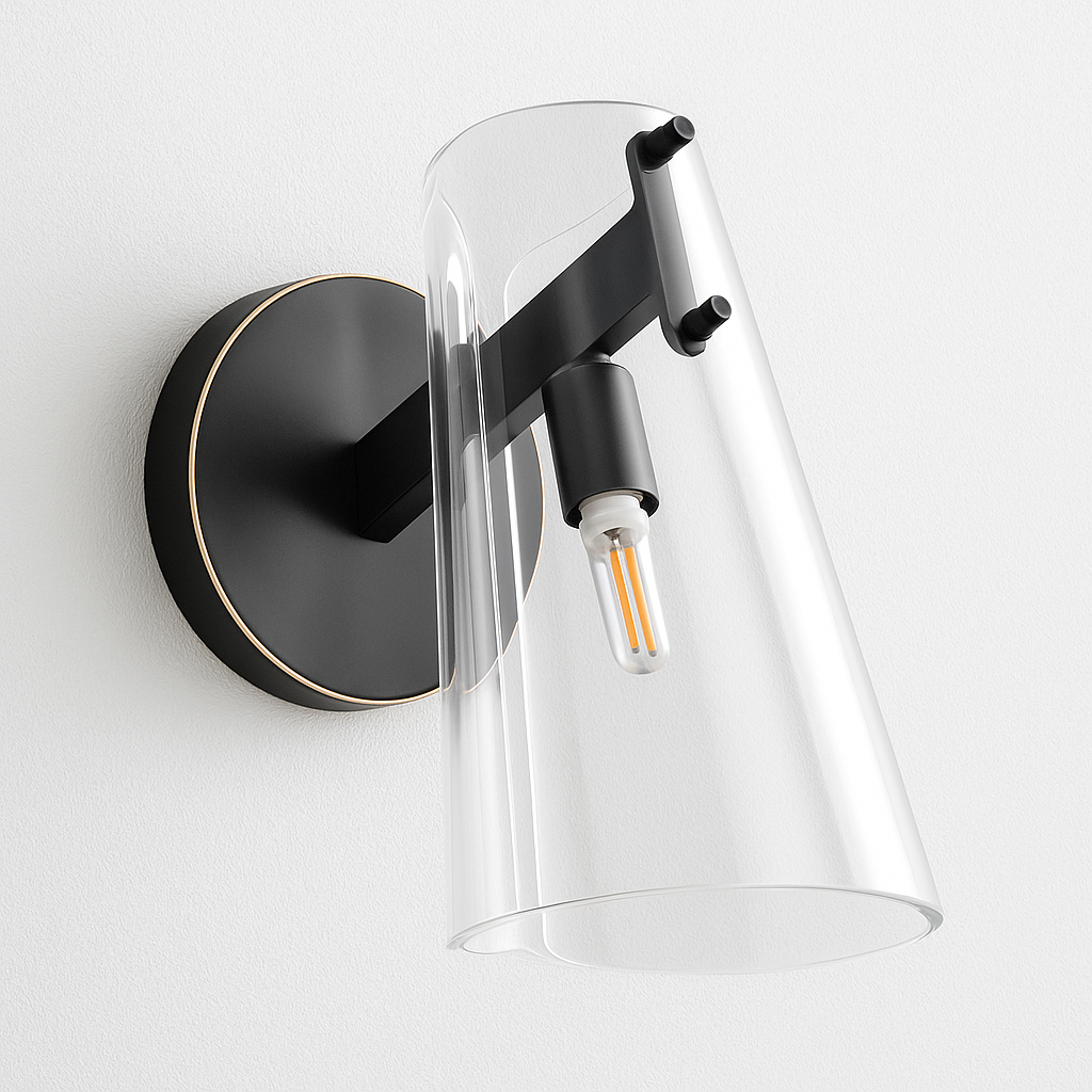 Luminária Arandela Moderna Minimalista Metal Vidro Edge - ABAZZUR™