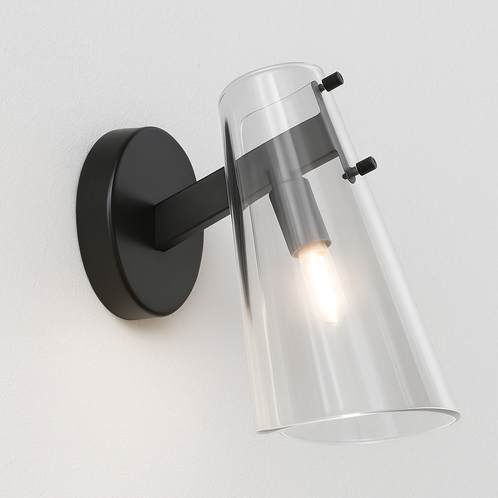 Luminária Arandela Moderna Minimalista Metal Vidro Edge - ABAZZUR™