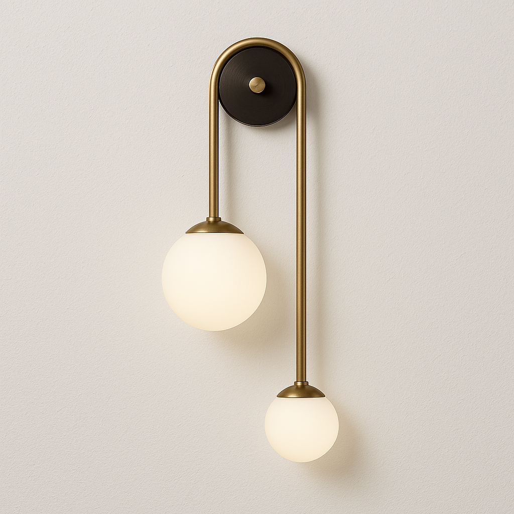 Luminária Arandela Moderna Minimalista Metal Vidro Megur - ABAZZUR™
