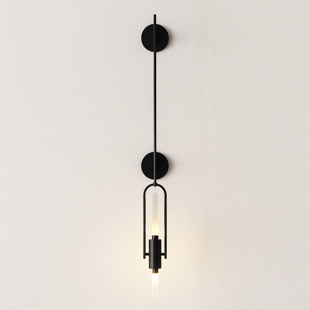 Luminária Arandela Moderna Minimalista Metal Vidro Waco - ABAZZUR™