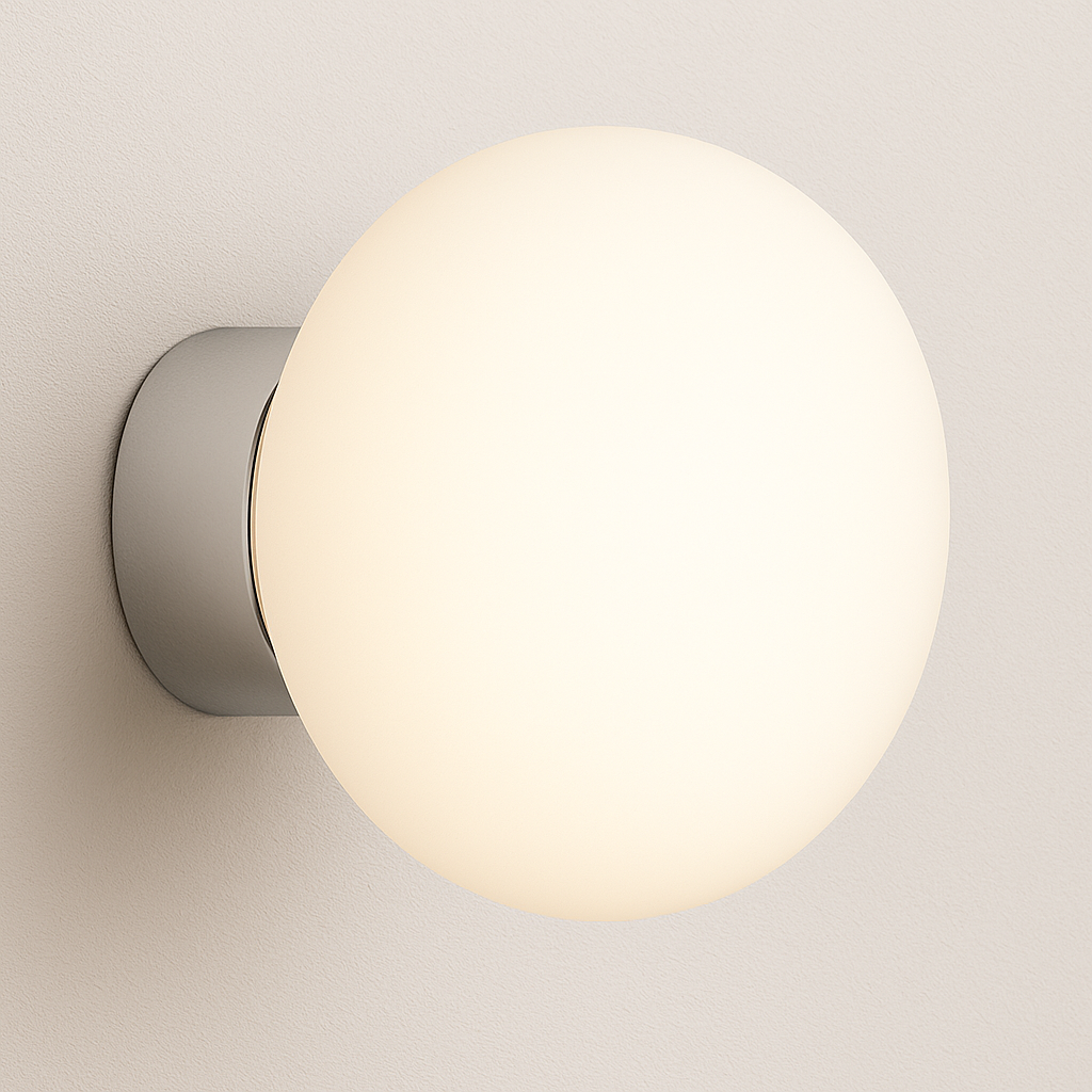 Luminária Arandela Moderna Minimalista Oval Metal Vidro Perrache - ABAZZUR™