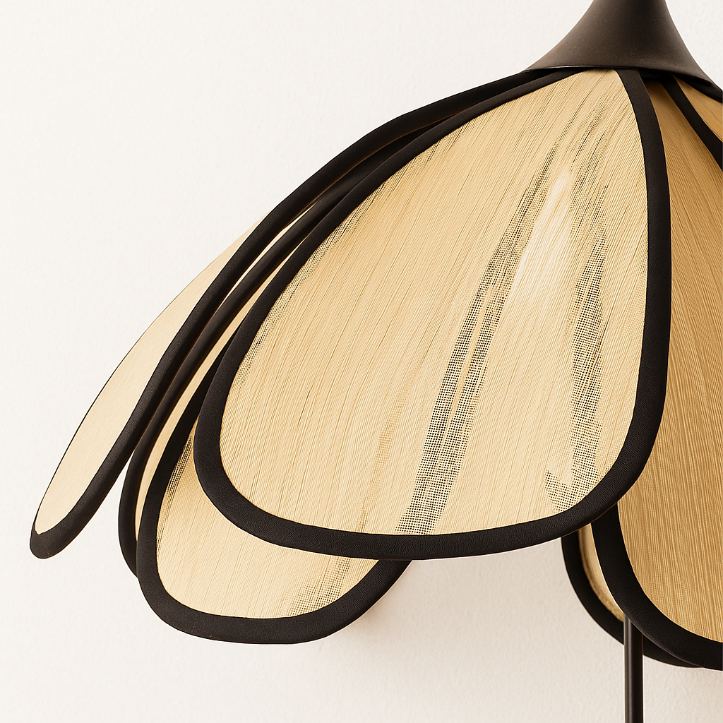 Luminária Arandela Moderna Minimalista Pétalas Tecido Metal Flor Moema - ABAZZUR™