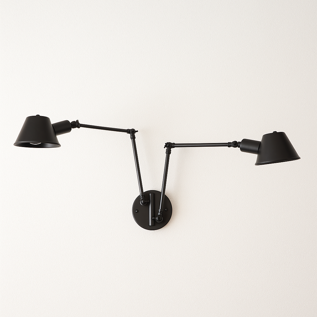 Luminária Arandela Moderna Minimalista Retrô Industrial Articulada Metal Graslin - ABAZZUR™
