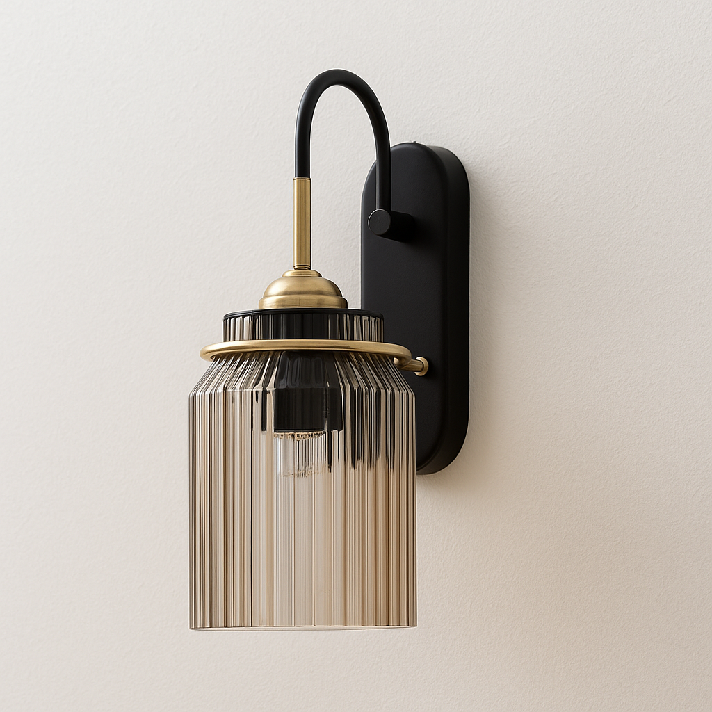 Luminária Arandela Moderna Minimalista Retrô Metal Vidro Fremo - ABAZZUR™
