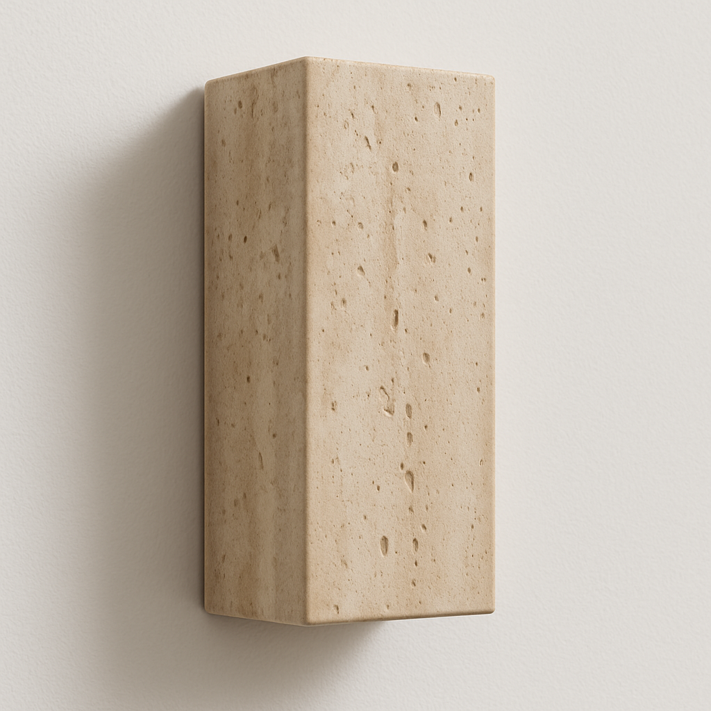 Luminária Arandela Moderna Minimalista Rústico LED Mármore Travertino Wada - ABAZZUR™