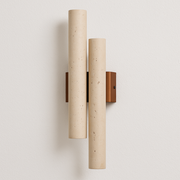 Luminária Arandela Moderna Minimalista Rústico Mármore Travertino Knox - ABAZZUR™