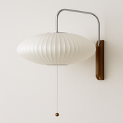 Luminária Arandela Moderna Minimalista Tecido Madeira Queen - ABAZZUR™