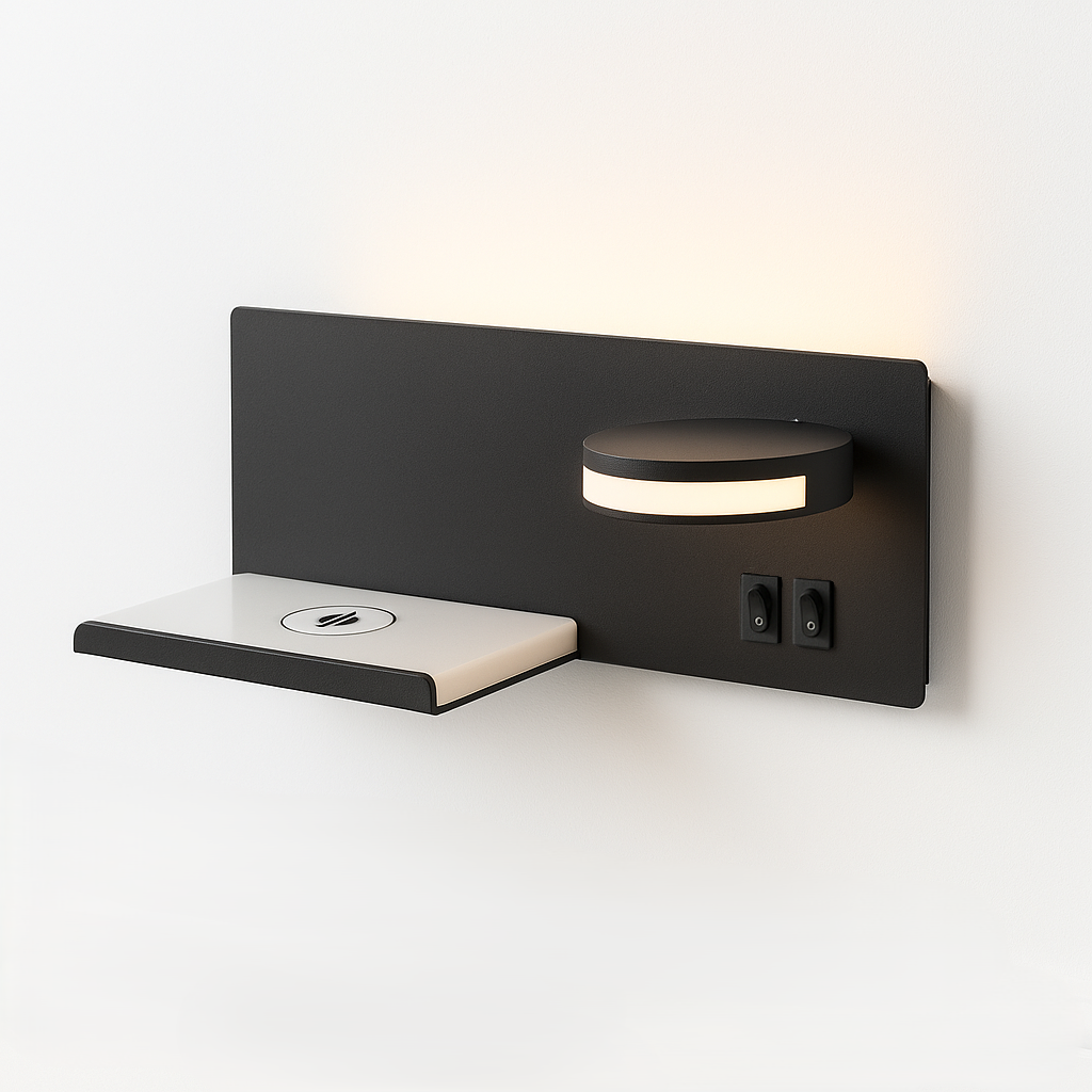 Luminária Arandela Moderna Minimalista USB Carregador Indução Metal LED Darli - ABAZZUR™