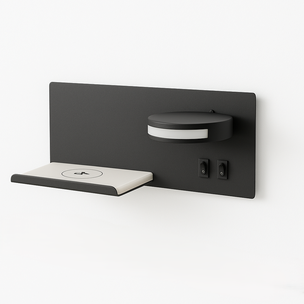 Luminária Arandela Moderna Minimalista USB Carregador Indução Metal LED Darli - ABAZZUR™