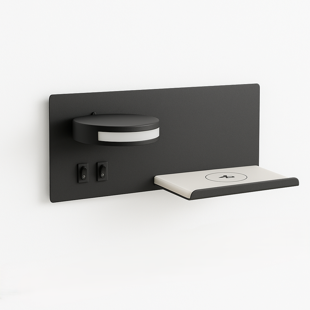 Luminária Arandela Moderna Minimalista USB Carregador Indução Metal LED Darli - ABAZZUR™