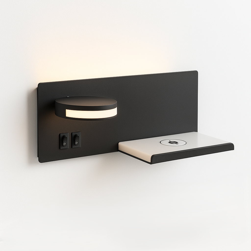 Luminária Arandela Moderna Minimalista USB Carregador Indução Metal LED Darli - ABAZZUR™