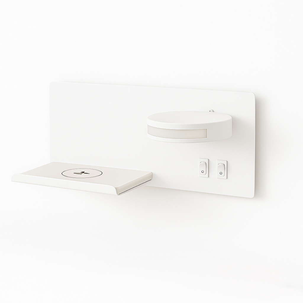 Luminária Arandela Moderna Minimalista USB Carregador Indução Metal LED Darli - ABAZZUR™