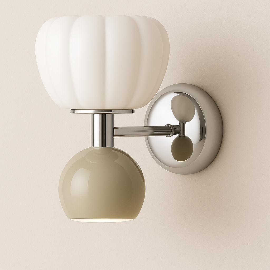 Luminária Arandela Moderna Minimalista Vidro Metal Fancy - ABAZZUR™