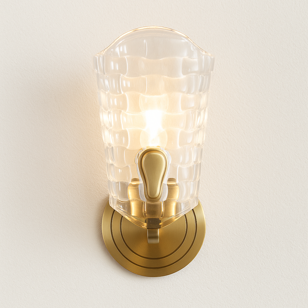 Luminária Arandela Moderna Minimalista Vidro Metal Irmo - ABAZZUR™