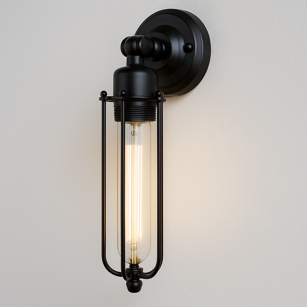 Luminária Arandela Moderna Retrô Industrial Vintage Metal Vidro Tuvia - ABAZZUR™