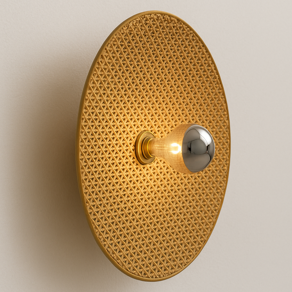 Luminária Arandela Moderna Rústica Minimalista Vime Hatch - ABAZZUR™