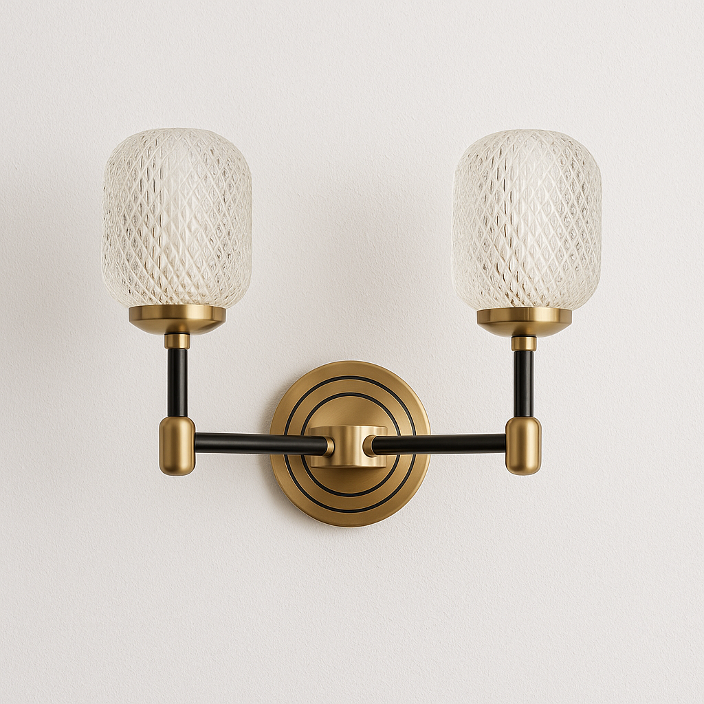 Luminária Arandela Moderno Minimalista Clássica Metal Vidro Jordaan - ABAZZUR™