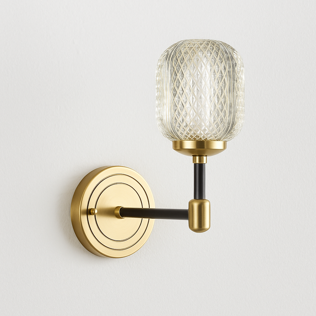 Luminária Arandela Moderno Minimalista Clássica Metal Vidro Jordaan - ABAZZUR™