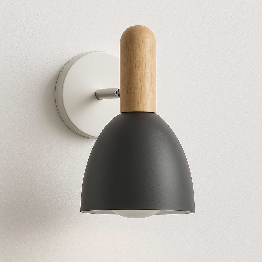 Luminária Arandela Moderno Minimalista Metal Madeira Tula - ABAZZUR™