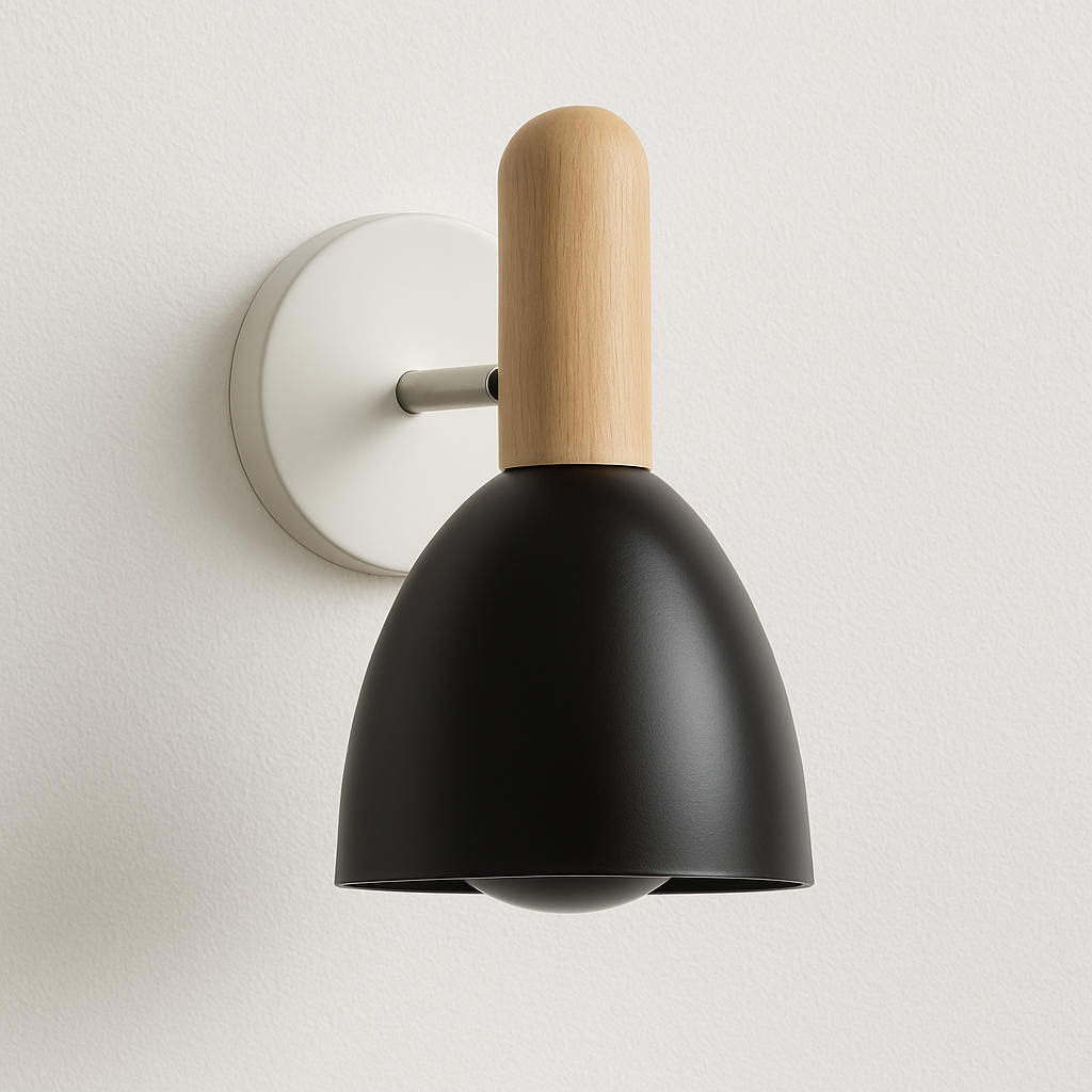 Luminária Arandela Moderno Minimalista Metal Madeira Tula - ABAZZUR™
