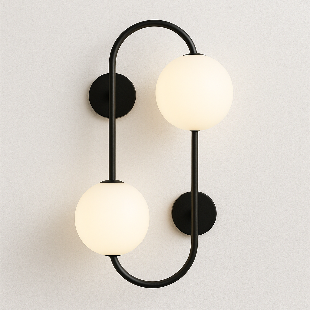 Luminária Arandela Moderno Minimalista Metal Vidro Shibu - ABAZZUR™