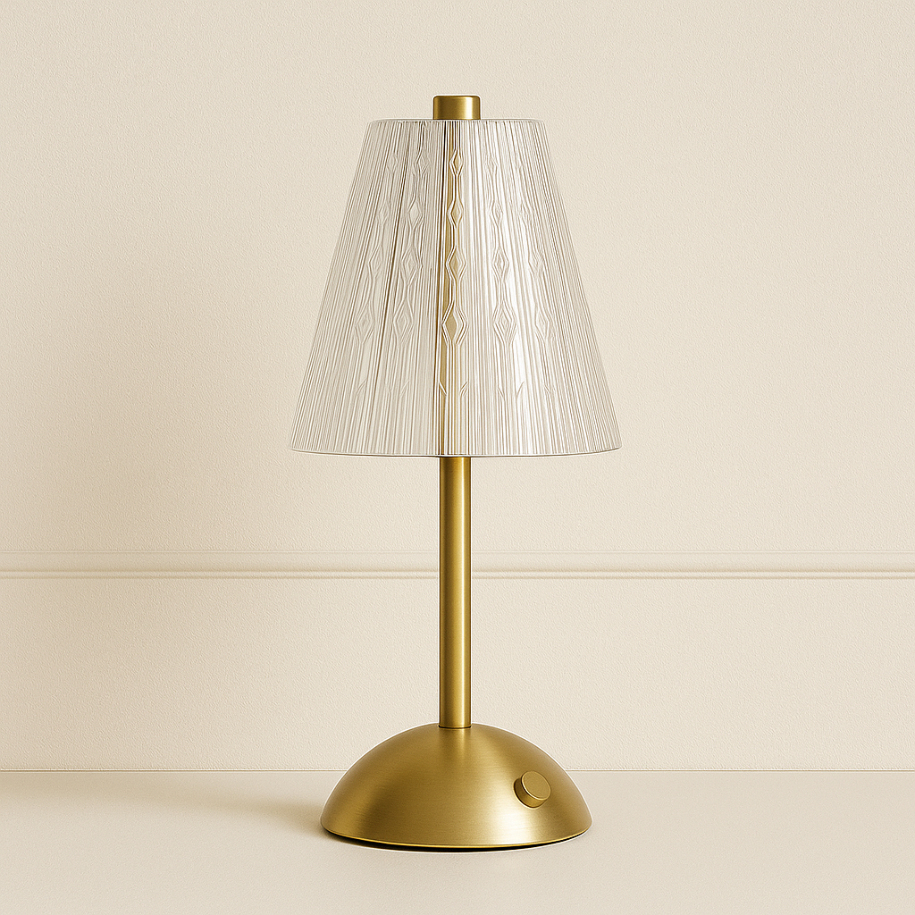 Luminária de Mesa Abajur Clássica Dimerizável Metal Acrílico Vitrelle - ABAZZUR™