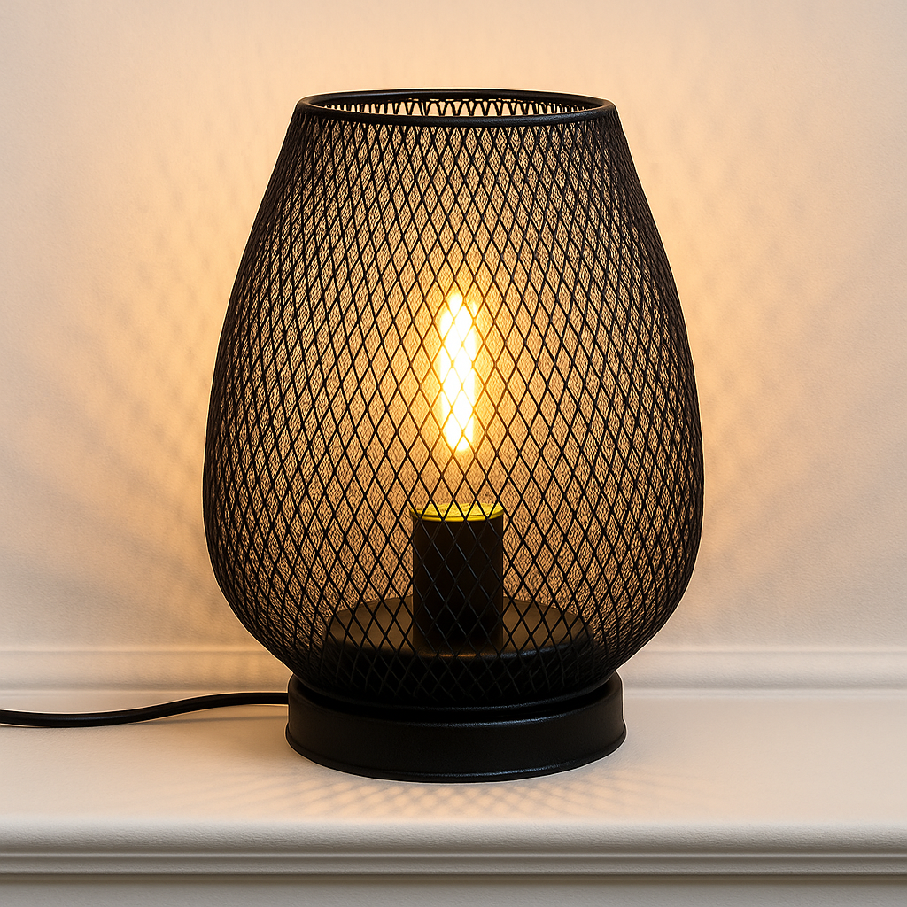Luminária de Mesa Abajur Industrial Aramada Metal Candelare - ABAZZUR™