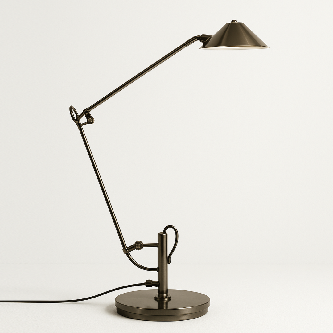 Luminária de Mesa Abajur Moderna Articulada LED Metal Fareo Black - ABAZZUR™