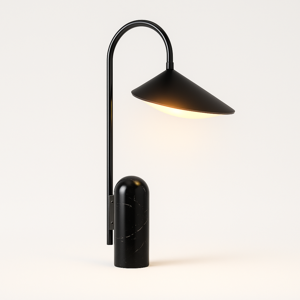 Luminária de Mesa Abajur Moderna Articulada Metal Mármore Luxray - ABAZZUR™