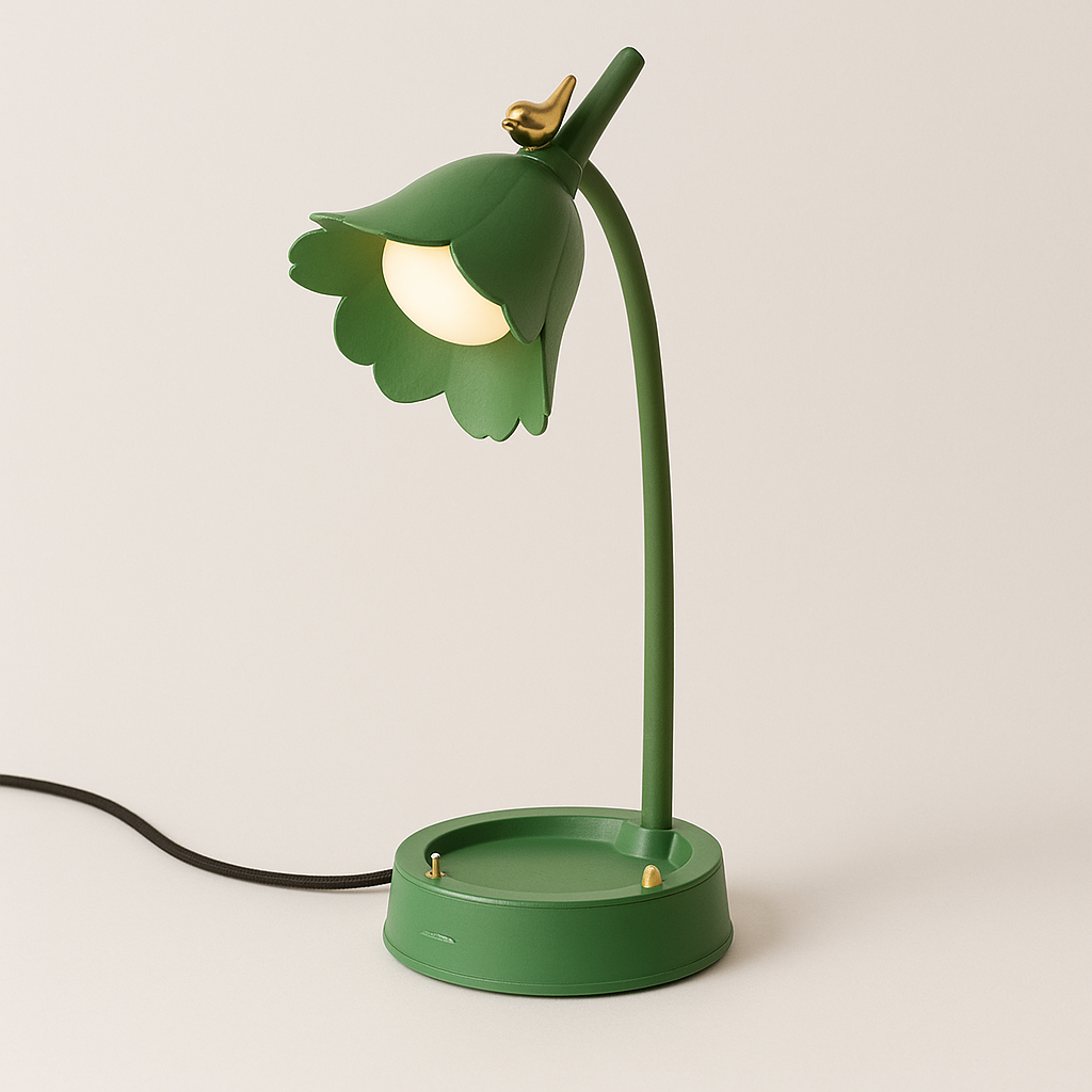 Luminária de Mesa Abajur Moderna Articulada Touch Dimerizável LED Flor Nezko - ABAZZUR™