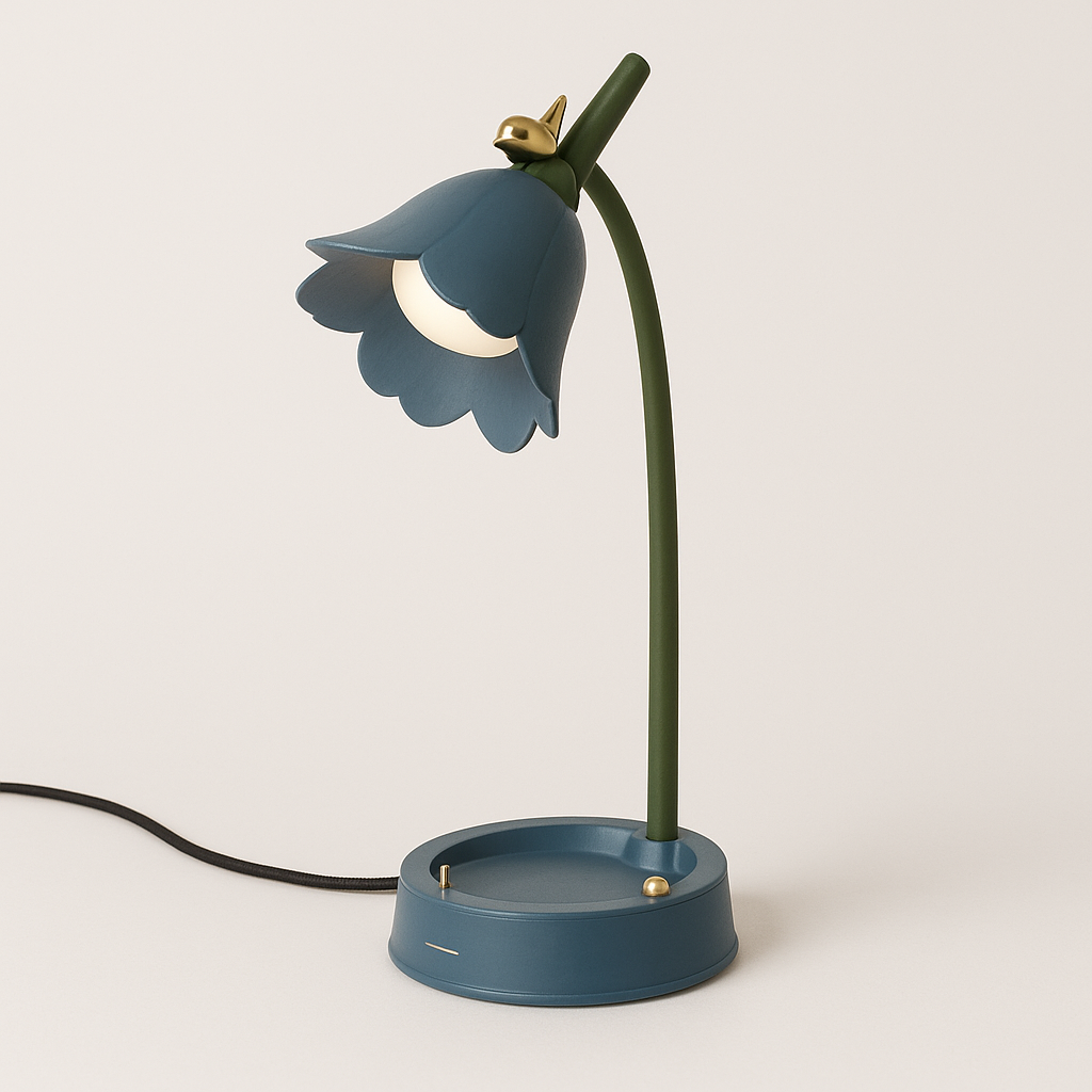 Luminária de Mesa Abajur Moderna Articulada Touch Dimerizável LED Flor Nezko - ABAZZUR™