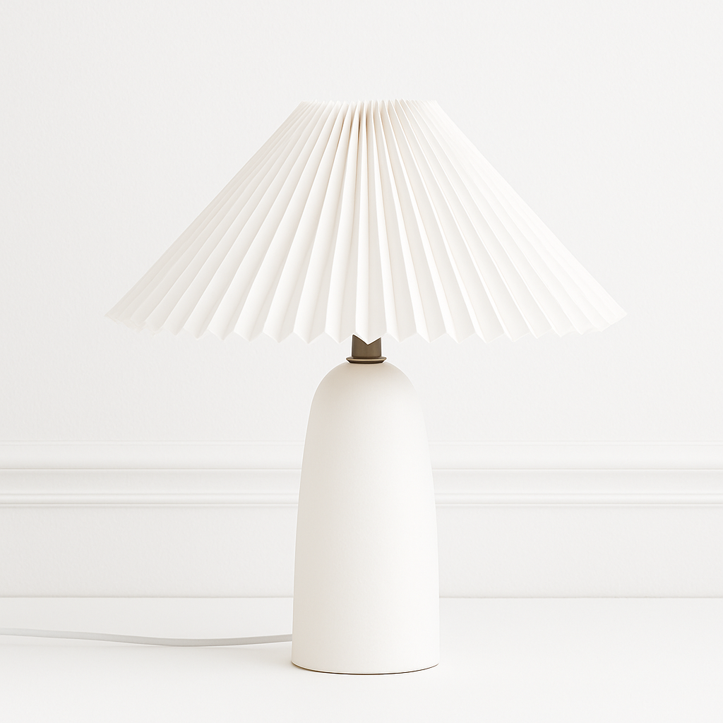 Luminária de Mesa Abajur Moderna Cerâmica Papel Willa - ABAZZUR™