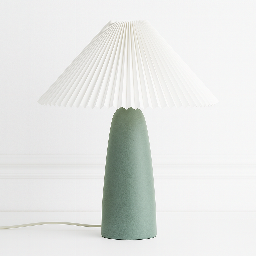 Luminária de Mesa Abajur Moderna Cerâmica Papel Willa - ABAZZUR™