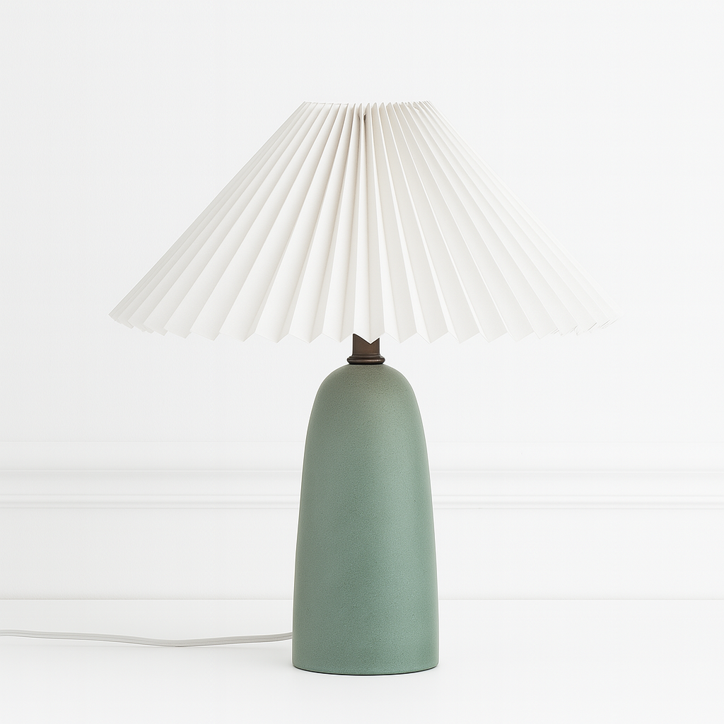Luminária de Mesa Abajur Moderna Cerâmica Papel Willa - ABAZZUR™