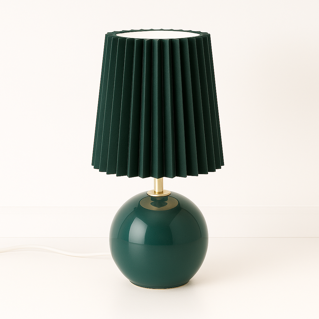 Luminária de Mesa Abajur Moderna Cerâmica Tecido Nelli - ABAZZUR™