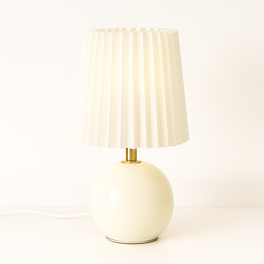 Luminária de Mesa Abajur Moderna Cerâmica Tecido Nelli - ABAZZUR™