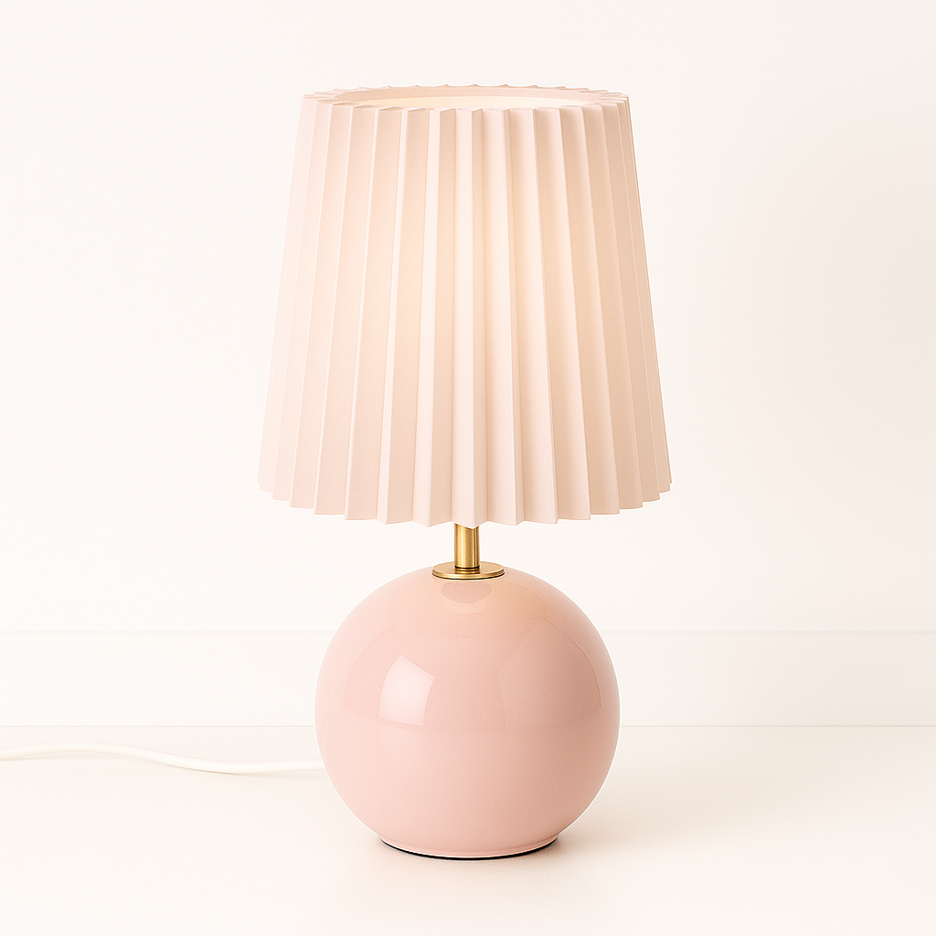 Luminária de Mesa Abajur Moderna Cerâmica Tecido Nelli - ABAZZUR™