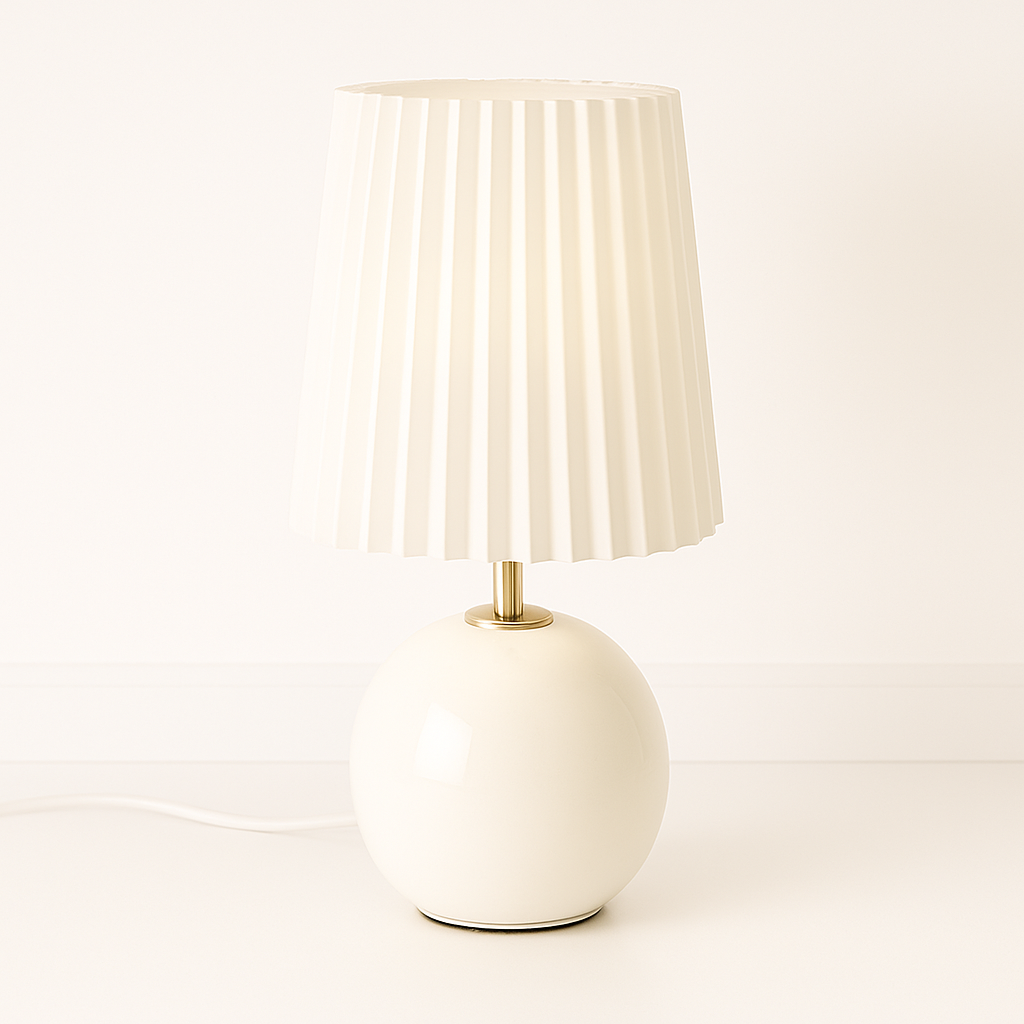 Luminária de Mesa Abajur Moderna Cerâmica Tecido Nelli - ABAZZUR™