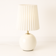 Luminária de Mesa Abajur Moderna Cerâmica Tecido Nelli - ABAZZUR™