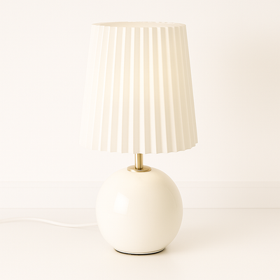 Luminária de Mesa Abajur Moderna Cerâmica Tecido Nelli
