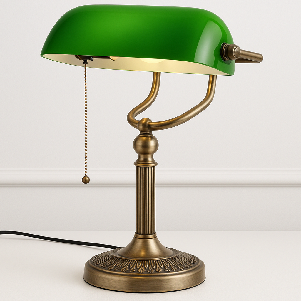Luminária de Mesa Abajur Moderna Clássica Metal Vidro Hari - ABAZZUR™